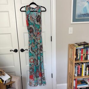 Colorful Sleeveless Maxi Dress